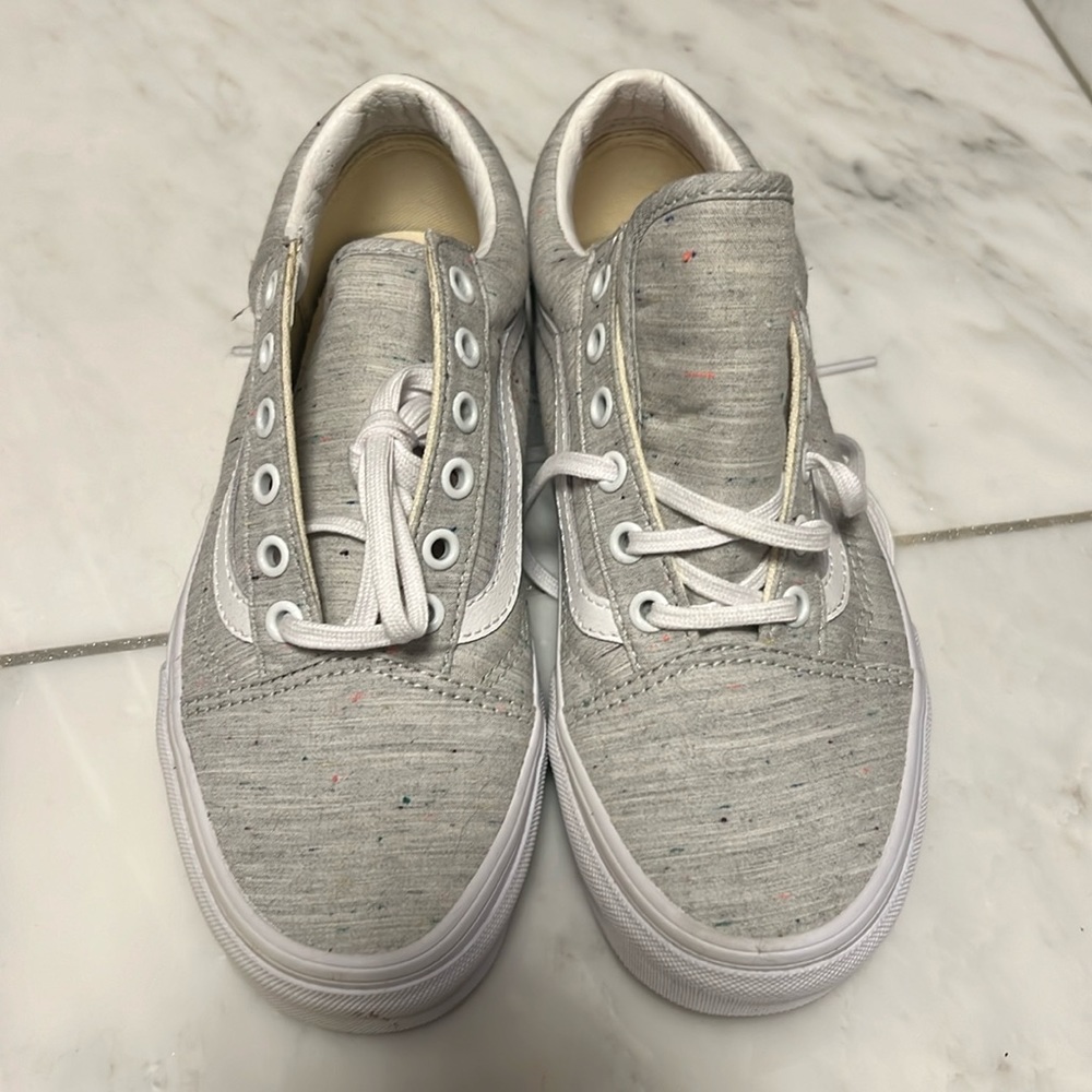 NWT light grey canvas Vans